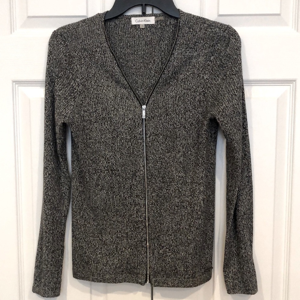 Calvin Klein zipper sweater top